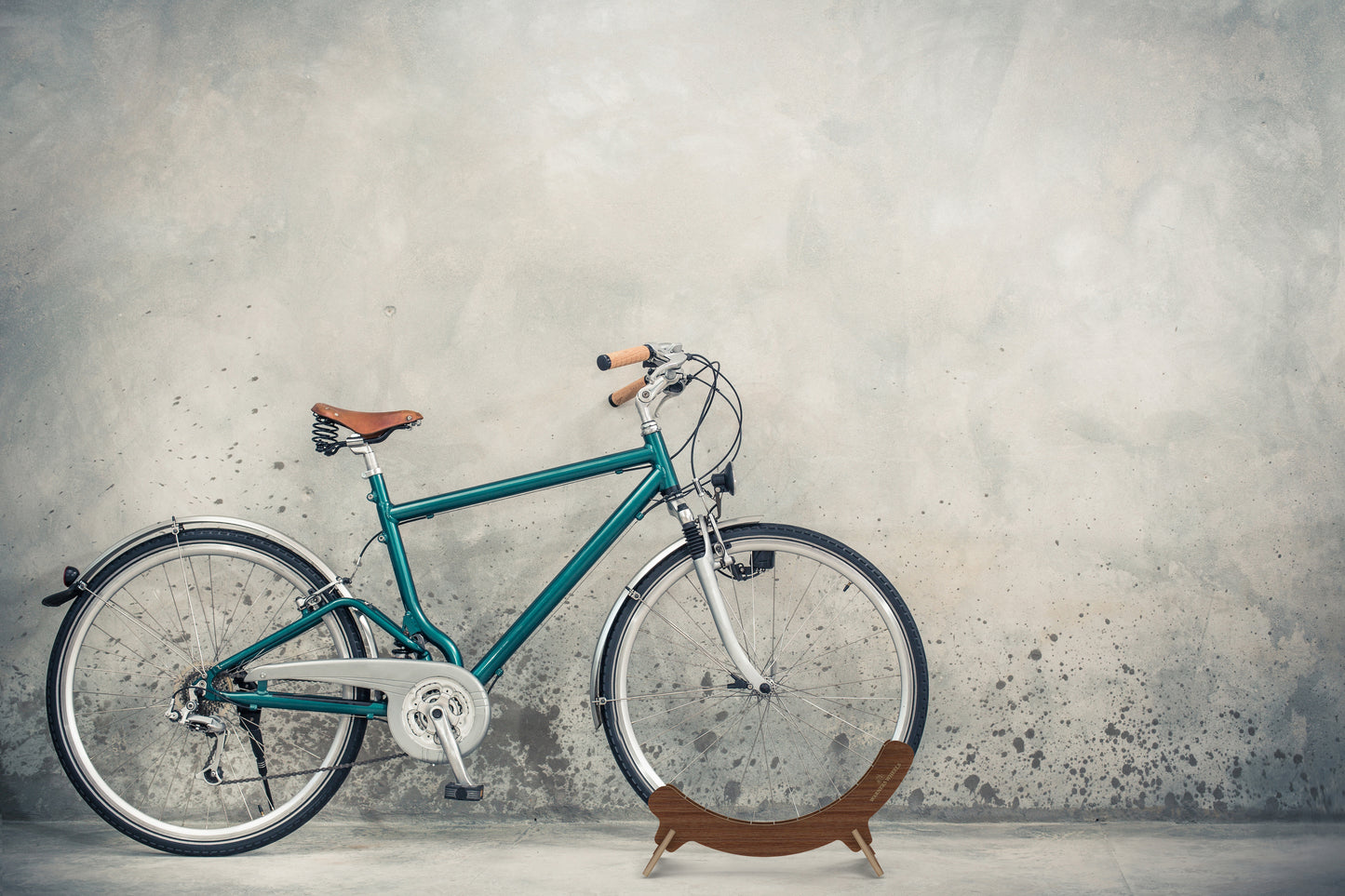 Wooden Bicycle Floor Stand